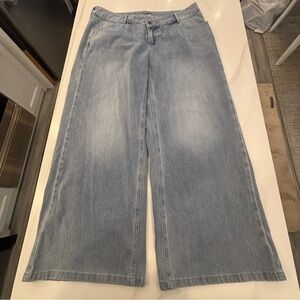 HALARA Light Blue Wide-Leg stretchy jeans Large Petite